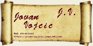 Jovan Vojčić vizit kartica